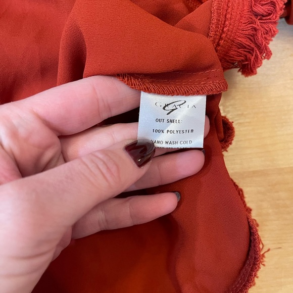 Gracia Red Ruffled Blouse - Picture 4 of 4